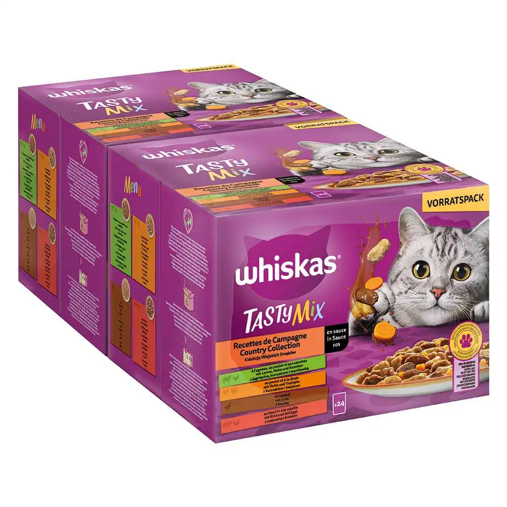 Whiskas Tasty Mix 48 x 85 g Pack Mixto en bolsitas - Colección Country en Salsa