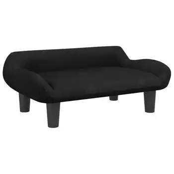 Cama Para Perros De Terciopelo Negra 70x40x24 Cm Vidaxl