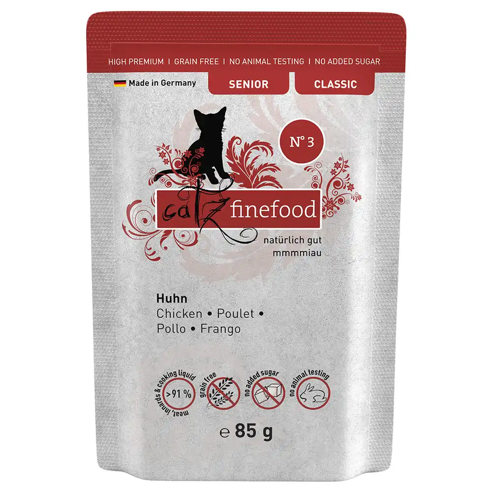 catz finefood Senior 16 x 85 g - Nº 3 pollo