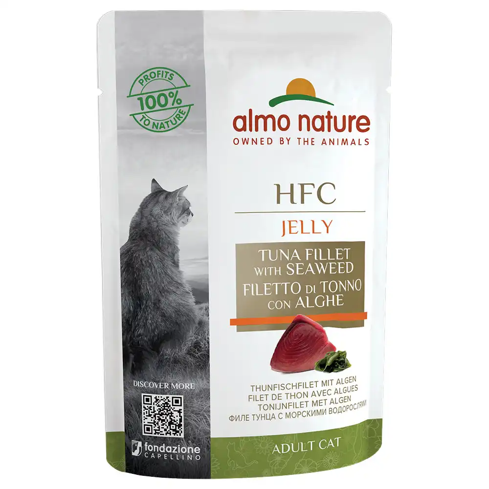 Almo Nature HFC Jelly 6 x 55 g - Filete de atún con algas