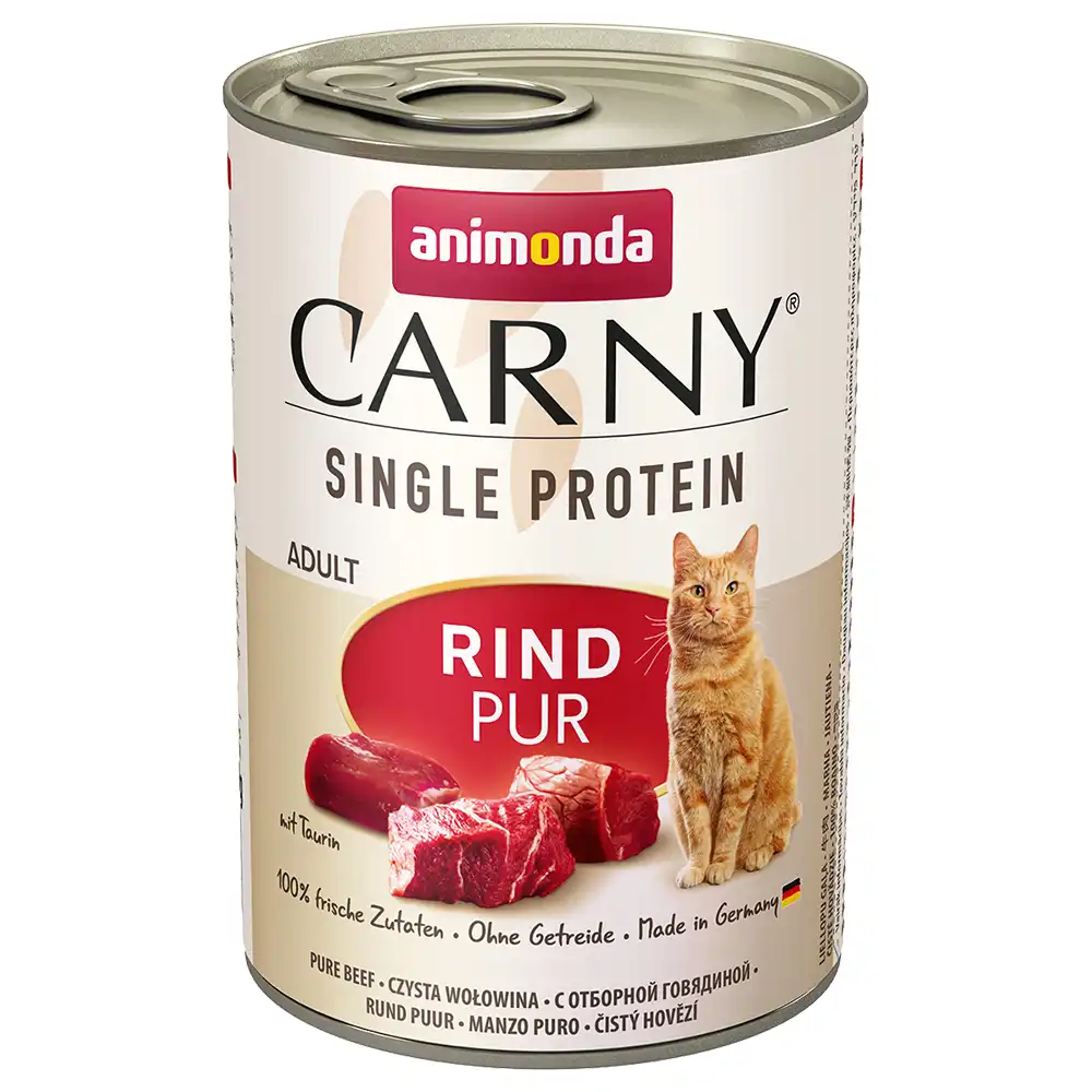 Animonda Carny Single Protein Adult 6 x 400 g para gatos - Vacuno puro