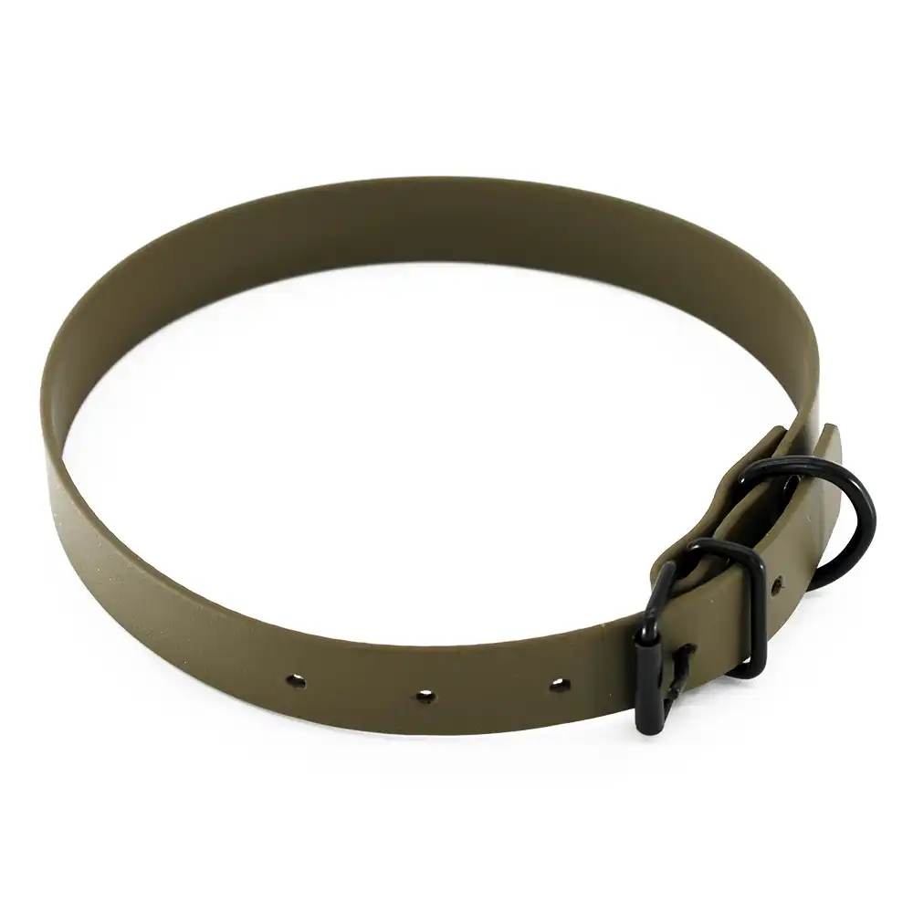 Collar Heim BioThane, oliva - 44 - 54 cm de perímetro del cuello, An 25 mm