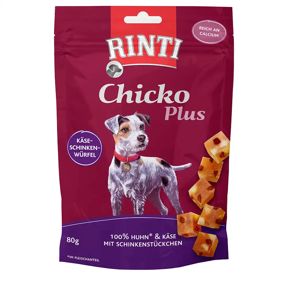 RINTI Chicko Plus Cubitos de Queso y Jamón - 80 g