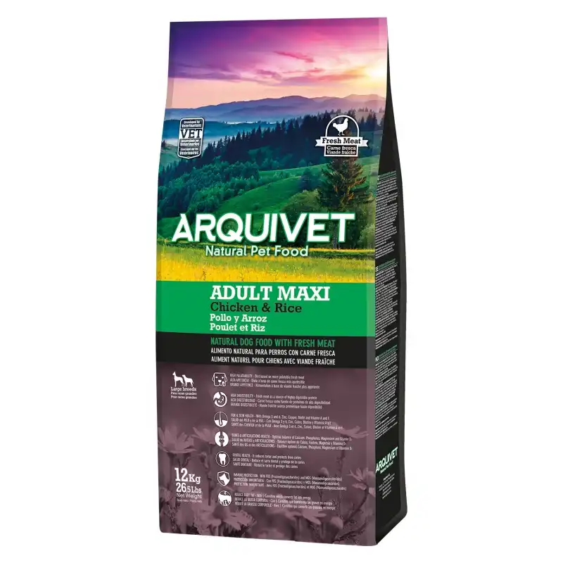 Arquivet Dog Adult Maxi Pienso para perros, Peso 12 Kg