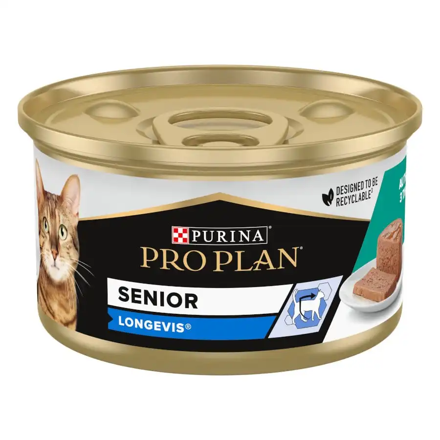 Pro Plan Senior 7+ LONGEVIS Mousse con atún para gatos