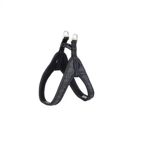 Rogz fast fit arnés de nylon negro para perros