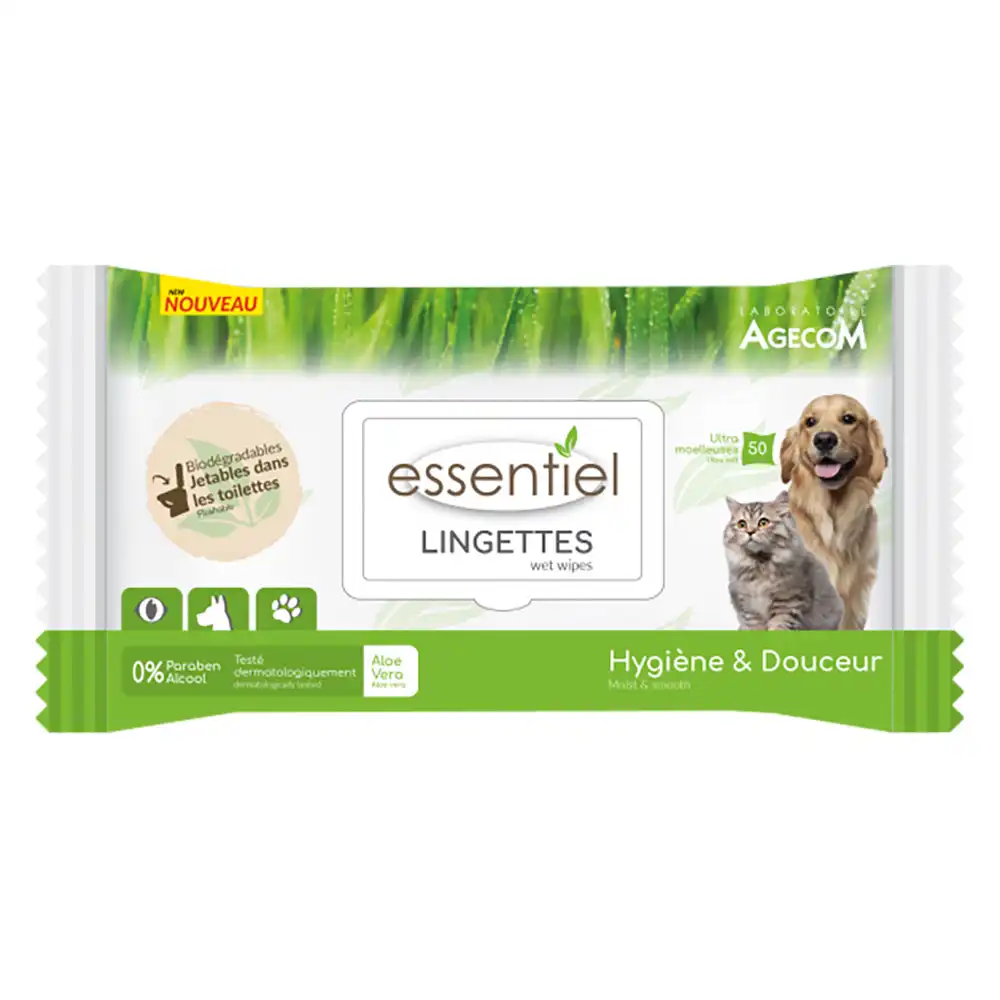 Toallitas Essentiel Aloe Vera - 1 x 50 unidades