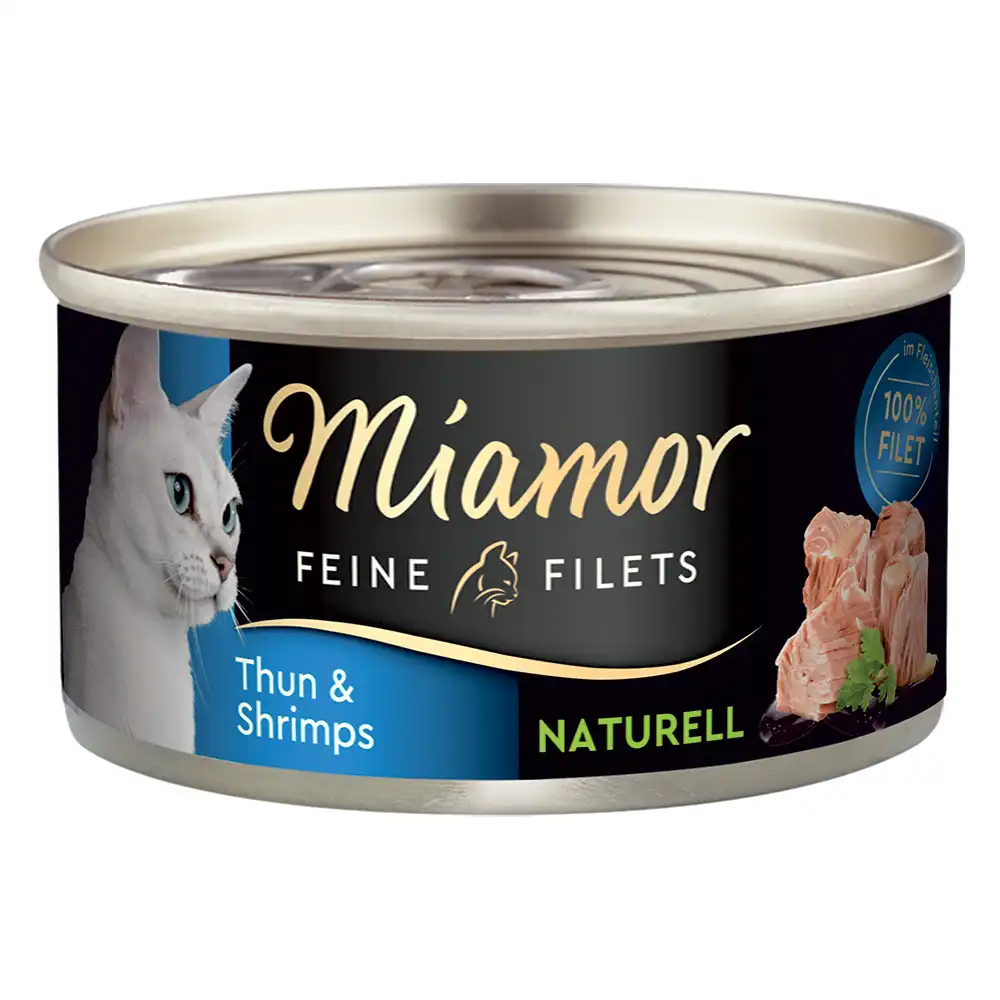 Miamor Filetes Finos Naturelle 6 x 80 g - Atún y gambas