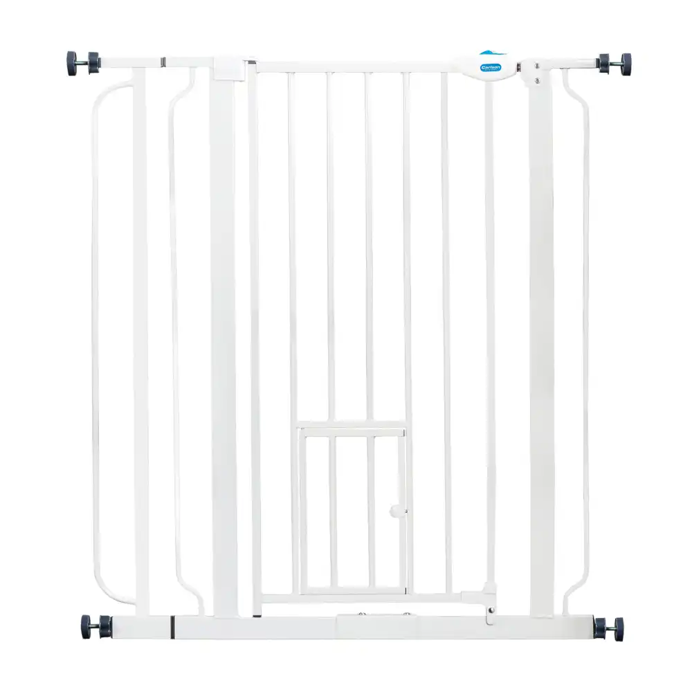 Barrera Carlson Pet Gate extra alta con puerta gatera - 91,44 x 73,66 - 92,71 cm (Al x An)