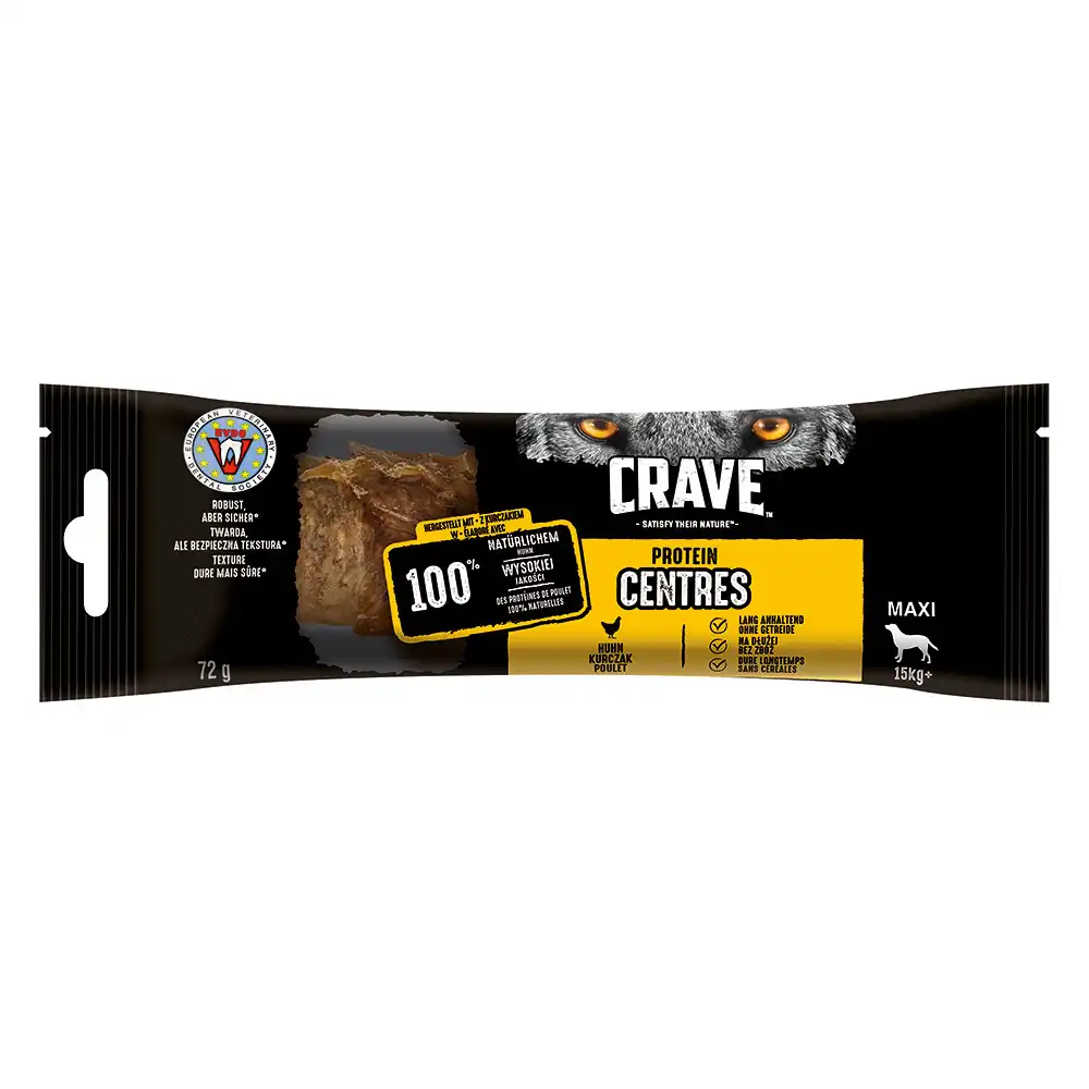 Crave Protein Centres Maxi snacks para perros grandes - 72 g Pollo