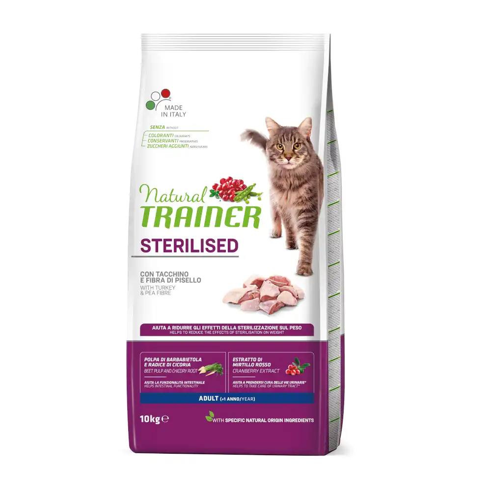 Trainer Natural Sterilised con carne blanca - 10 kg