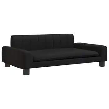 Cama Para Perros De Cuero Sintético Negra 90x53x30 Cm Vidaxl