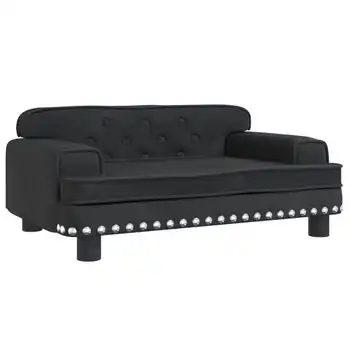 Cama Para Perros De Terciopelo Negra 70x45x30 Cm Vidaxl