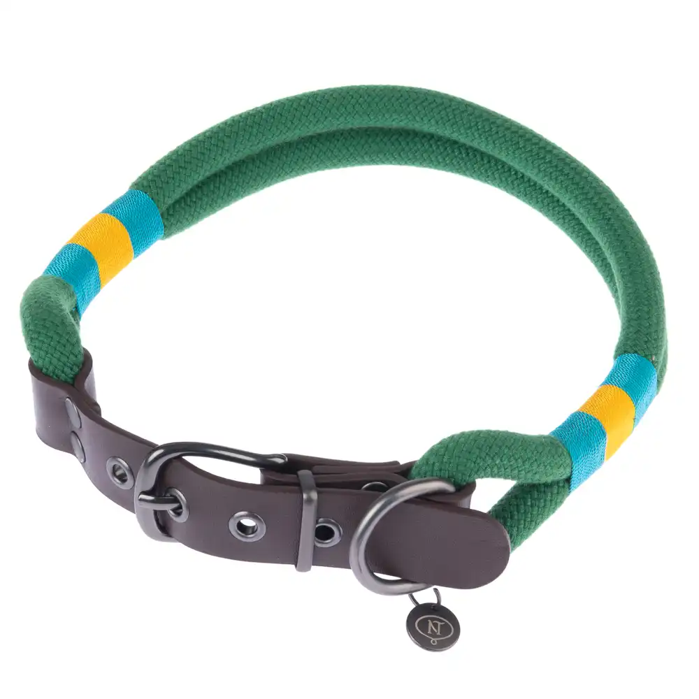 Collar Nomad Tales Spirit pino para perros - M: 40 - 46  cm contorno de cuello, 35 mm (An)