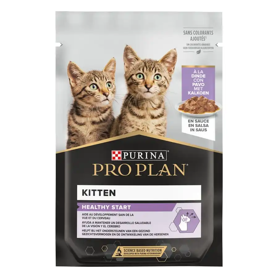 Pro Plan NutriSavour Feline Kitten Pavo sobre  en salsa