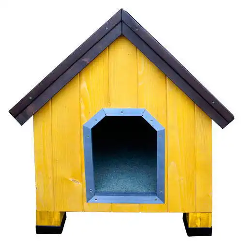 TK-Pet Alpine Caseta de Madera Amarilla para perros