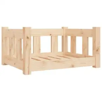 Cama Para Perros Madera Maciza De Pino 55,5x45,5x28 Cm Vidaxl