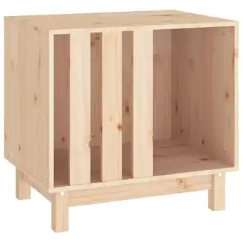 Caseta Para Perros Madera Maciza De Pino 60x45x57 Cm Vidaxl