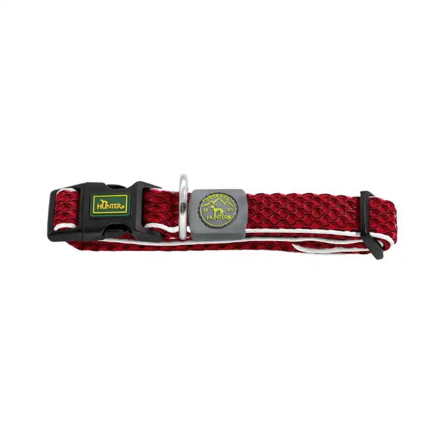 Hunter Hilo Vario Basic Collar rojo para perros