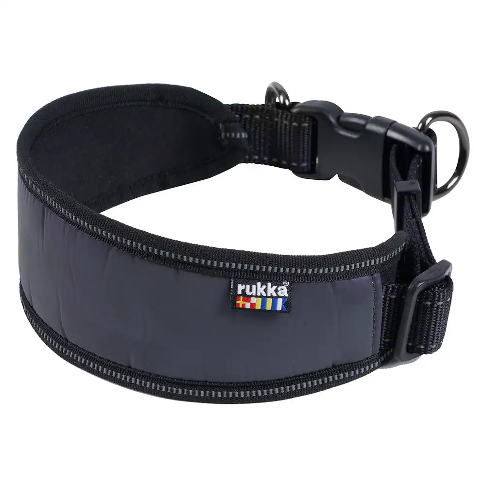 Collar reflectante Rukka® Luminous Soft para perros - S: 30 - 40 cm contorno de cuello, 20 mm de ancho