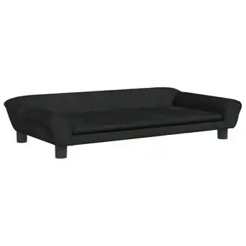 Cama Para Perros De Terciopelo Negra 100x50x21 Cm Vidaxl