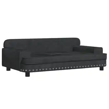 Cama Para Perros De Terciopelo Negro 90x53x30 Cm Vidaxl