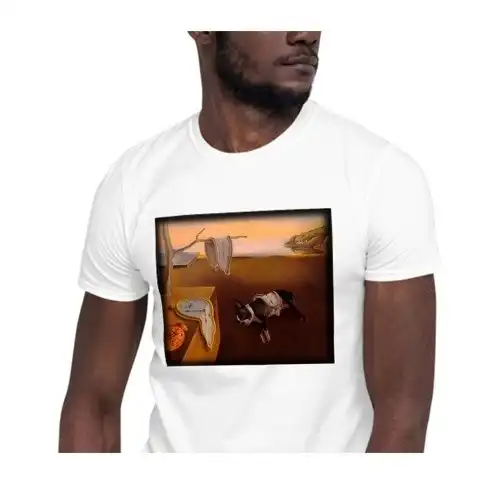 Mascochula camiseta hombre mola dalí personalizada con tu mascota blanco