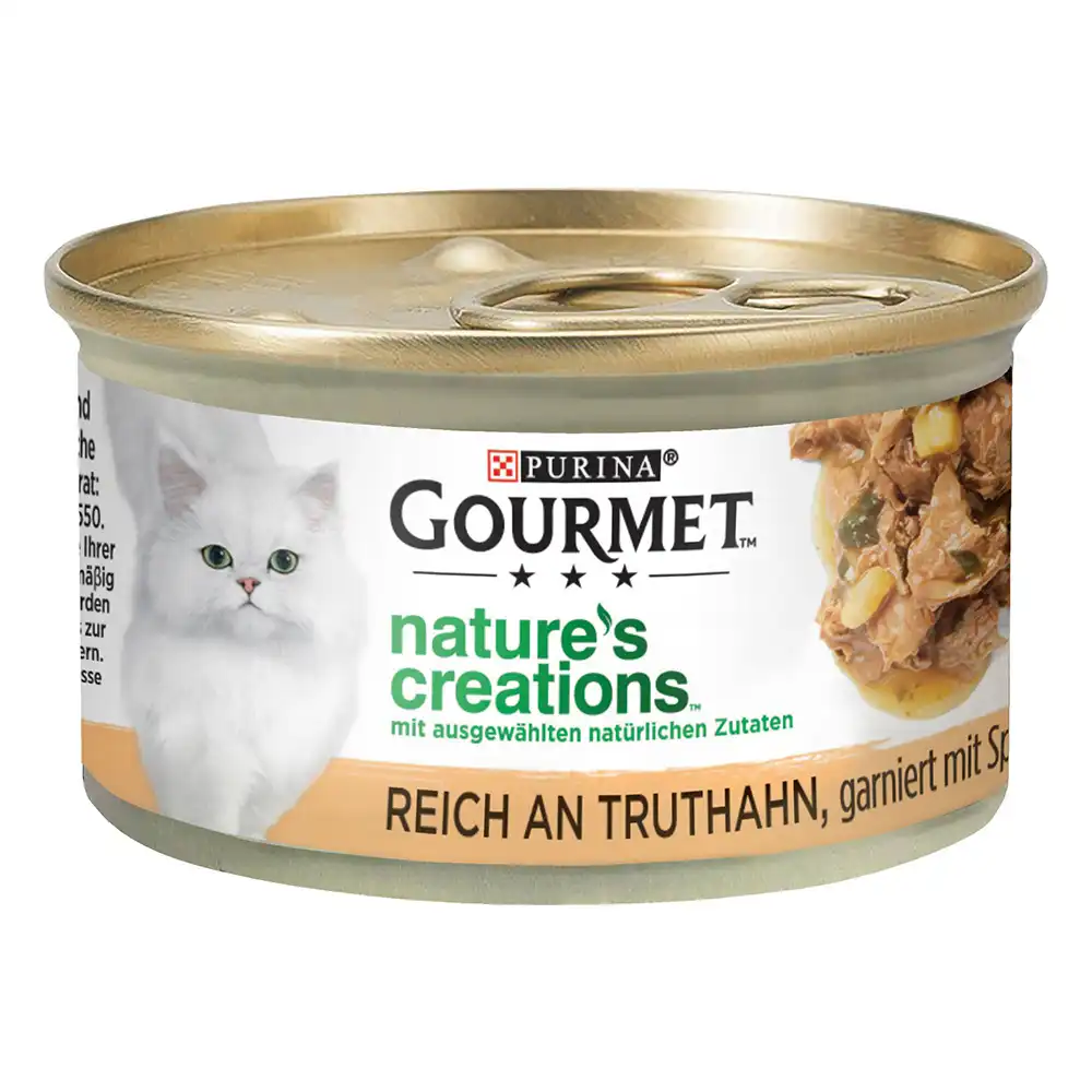 Purina Gourmet Nature's Creations 24 x 85 g - Pavo con espinacas y chirivía