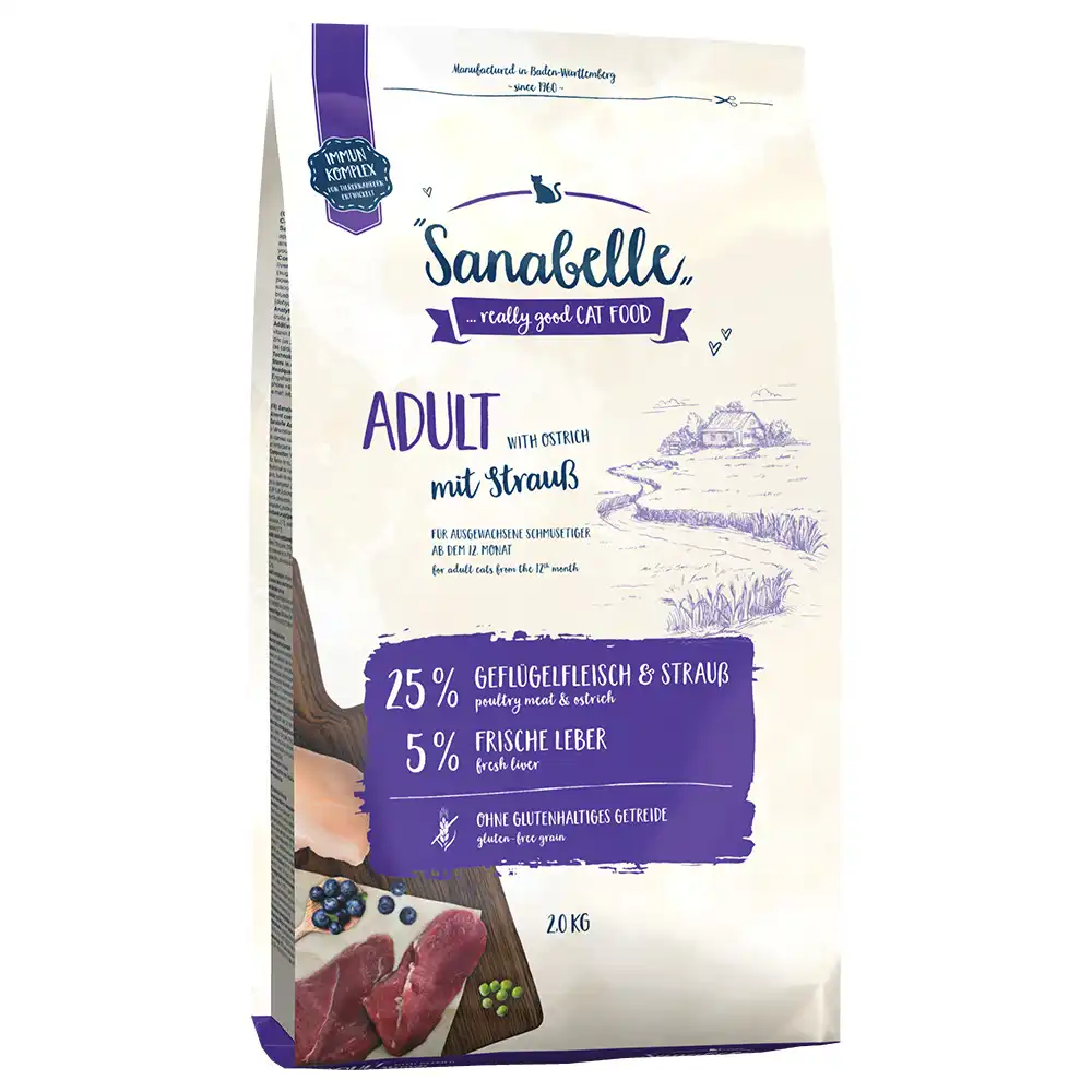 Sanabelle Adult con avestruz - 2 kg