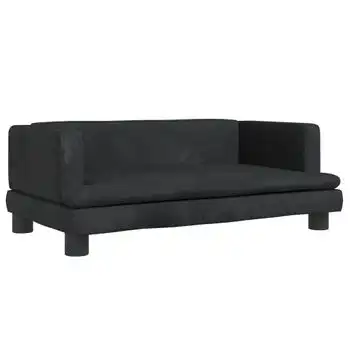 Cama Para Perros De Terciopelo Negro 80x45x30 Cm Vidaxl