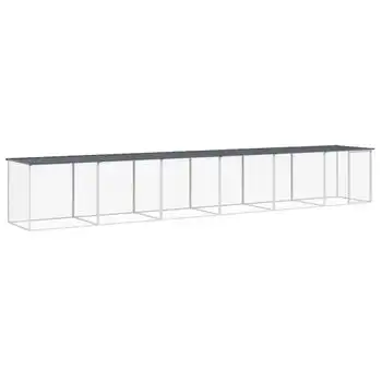 Gallinero Con Techo Acero Galvanizado Antracita 603x98x90 Cm Vidaxl