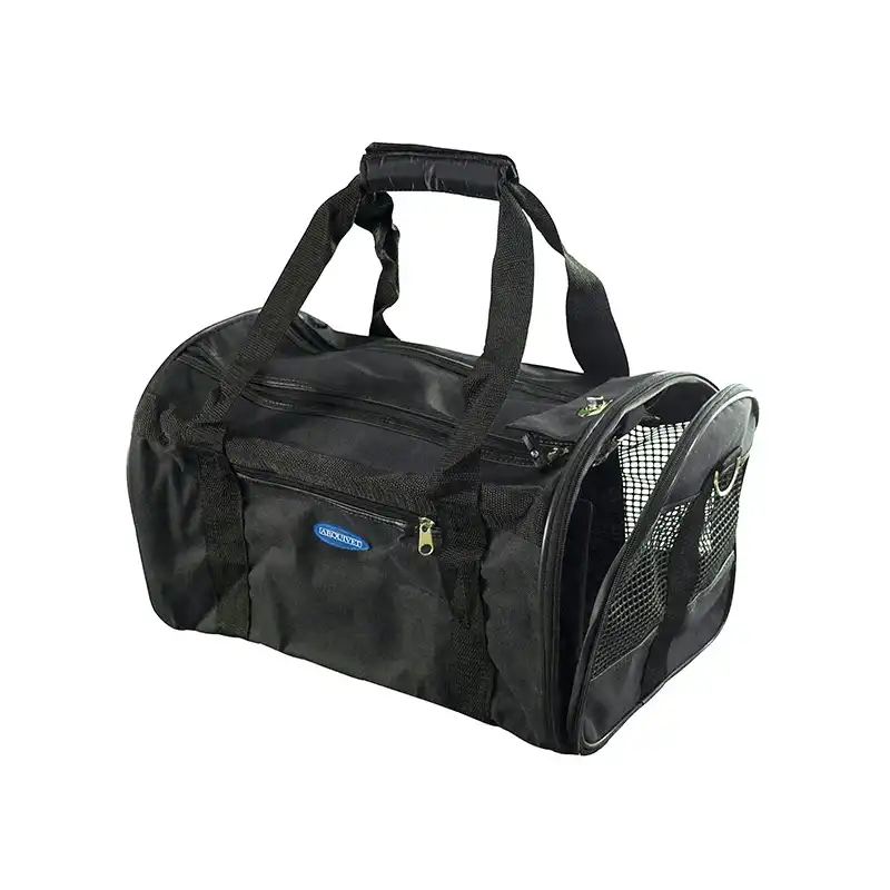 Bolso de viaje plegable para perros y gatos 50x30x26 Grande Negro, 1.20 kg