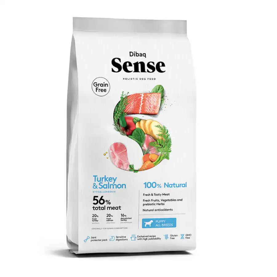 Dibaq Sense Grain Free Salmón y Pavo pienso para cachorros