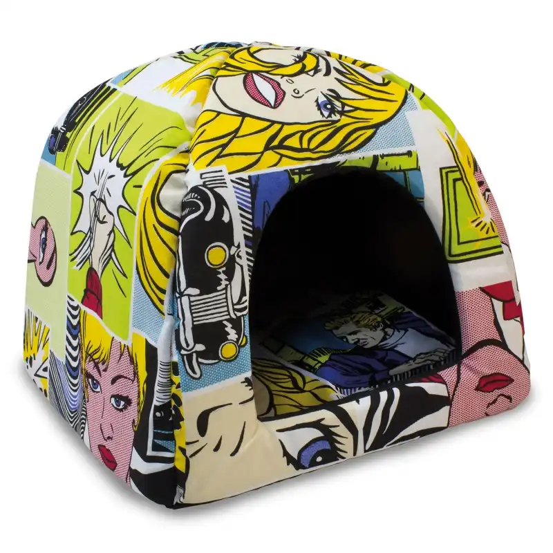 Cueva iglu para perros pequeños y gatos Comic 45x45x40, 0.30 kg