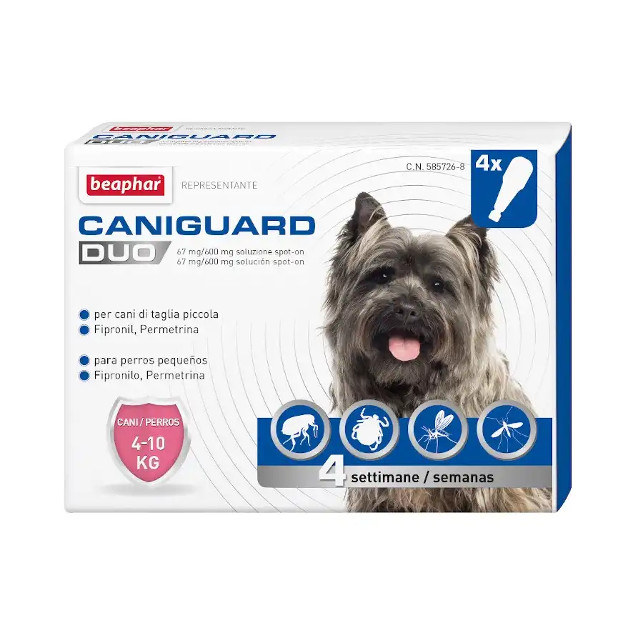 Beaphar Caniguard Duo Pipetas Antiparasitarias para perros pequeños