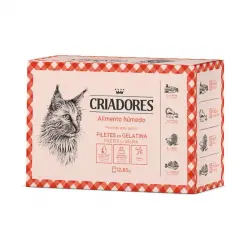 Criadores Carne y Pescado en Gelatina sobre para gatos – Multipack 12