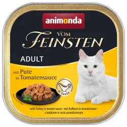 Animonda vom Feinsten Adult Sin cereales en salsa - 6 x 100 g - Pavo en salsa de tomate