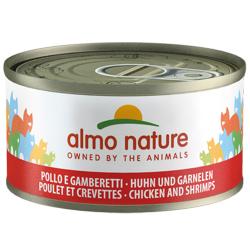 Almo Nature con carne 6 x 70 g - Pollo y gambas