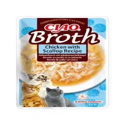 Churu Broth Sopa de Pollo con Vieiras sobre para gatos – Multipack 12