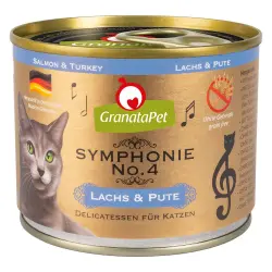 GranataPet Symphonie 6 x 200 g - Salmón y pavo