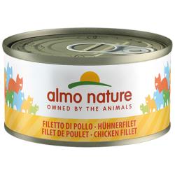 Almo Nature con carne 6 x 70 g - Filete de pollo