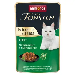 Animonda Vom Feinsten Adult 18 x 85 g - Conejo + filete de pollo