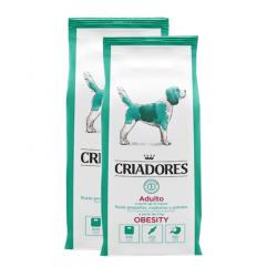 Criadores Adulto Obesity pienso para perros - 2x12 kg Pack Ahorro