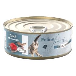 Feline Finest 6 x 85 g comida húmeda para gatos - Atún con cherne