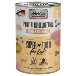 MAC's 6 x 400 g en latas para gatos - Pavo y arándanos