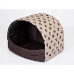 Cama Para Perro R3 55x43x38 Beige Huellas Suflera