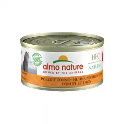 Comida húmeda para gatos adultos Almo Nature pollo y atún 70 gr