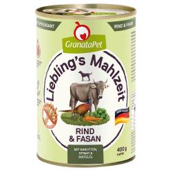 Granatapet Liebling's Mahlzeit 6 x 400 g - Vacuno y faisán