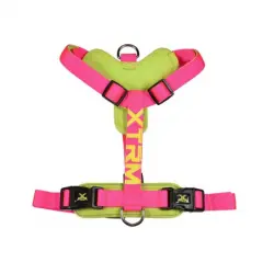 X-TRM Cronos Neon Flash Arnés Fucsia para perros