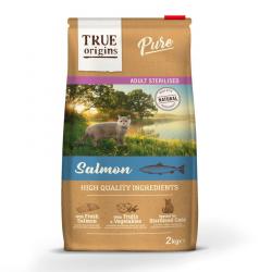 True Origins Adult Pure Sterilised Salmón pienso para gatos